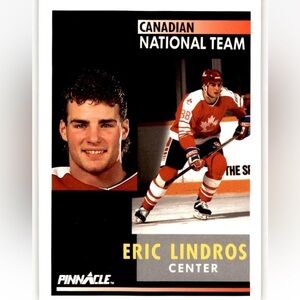 Eric Lindros 1991/92 Pinnacle Philadelphia Flyers Rookie RC Hockey Card